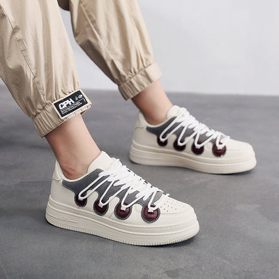 Zapatillas Blancas con Costuras de Goma Elevadas Doble Capa - Image 5