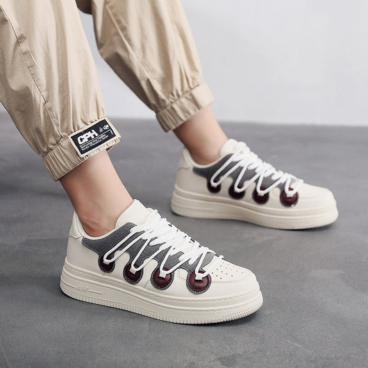 Zapatillas Blancas con Costuras de Goma Elevadas Doble Capa - Image 5
