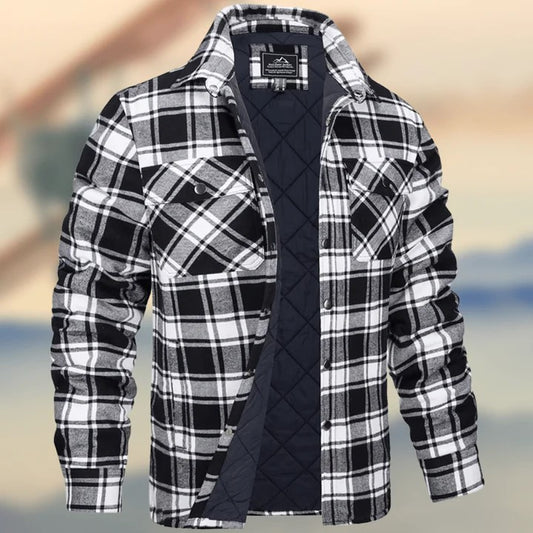 Chaqueta Camisa Hombre Cuadros Gruesos Solapas Largas - Image 2