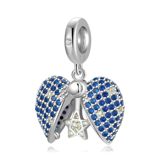 Pulsera DIY con Dijes de Plata 925 Estrella Azul - Serie Candados de Amor - Image 4