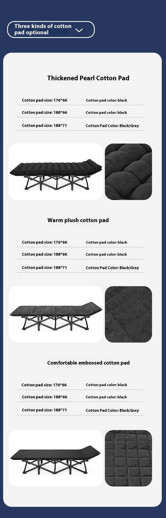 Cama Plegable Portátil para Camping y Oficina - Image 44