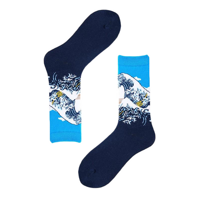 Calcetines de Algodón para Hombre con Arte Abstracto Madonna y Cupido