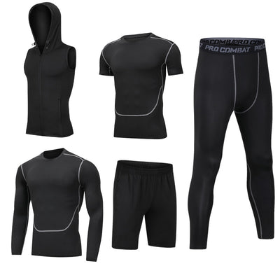 Conjunto Deportivo 5 Piezas de Secado Rápido para Gym y Actividades al Aire Libre - Image 6