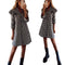 Vestido Cuadros Pata de Gallo con Botones Europeos