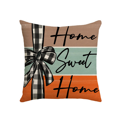 Fundas de Cojín Otoño Calabaza Home Sweet Home 18x18 - Decoración Acción de Gracias