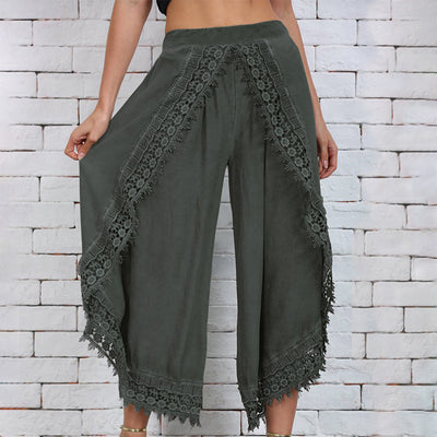 Pantalones Anchos de Encaje Elegante - Image 6