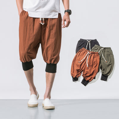 Pantalones Cropped Sueltos Casuales Luokou - Image 7