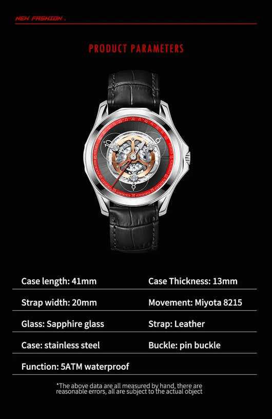 Reloj Automático para Hombre con Esfera Esqueletizada - Image 13