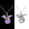 Glowing Dragon Pendant Necklace Morado