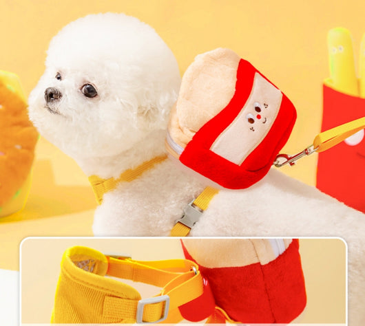 Arnés Ajustable con Correa para Pasear Perros y Gatos - Diseño Hamburguesa a Prueba de Escapes - Image 19