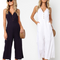 Jumpsuit Elegante para Mujer con Bolsillos, Cierre y Espalda Descubierta