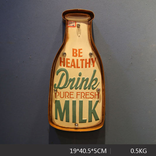 Lámpara LED Decorativa Estilo Cartel de Heladería Vintage