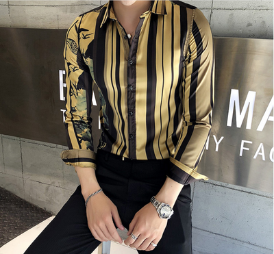 Camisa Floral Manga Larga Slim Fit - Estilo Juvenil Moderno - Image 4