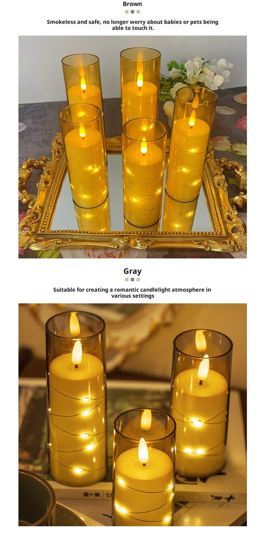 Cadena de Luces LED con Velas Eléctricas para Decoración Navideña y Eventos - Image 14