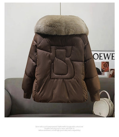 Abrigo de Lujo Coreano con Cuello de Pelaje - Cálido y Elegante - Image 7