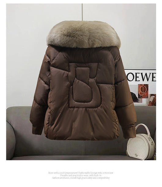 Abrigo de Lujo Coreano con Cuello de Pelaje - Cálido y Elegante - Image 7