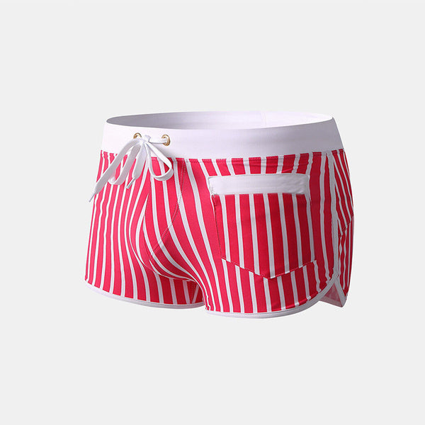 Pantalones de Playa Cortos para Hombre con Doble Capa Antibrillo y Rayas Verticales - Image 4