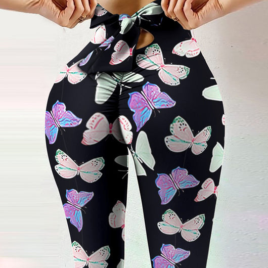 Leggings Deportivos Elásticos Estampados con Detalle de Moño - Image 7