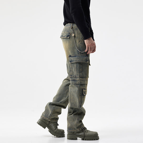 Pantalones Cargo Denim para Hombre - Diseño Moderno y Versátil