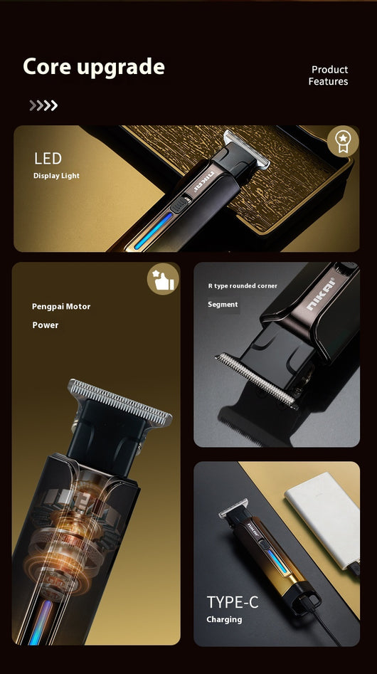Cortadora de Cabello Eléctrica Profesional Retro con Grabado de Precisión - Image 24