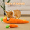 Juguete Masticable de Zanahoria Suave con Sonido Chirriante para Perros