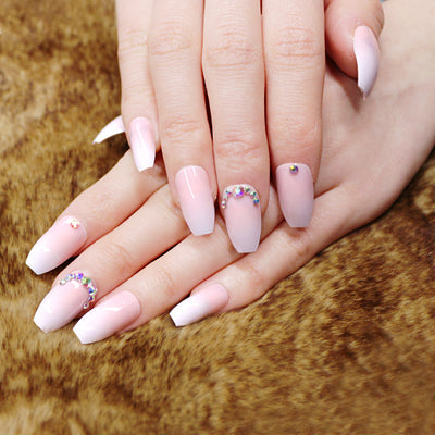 Uñas Postizas Largas Puntiagudas con Lentejuelas - Diseño Elegante - Image 27