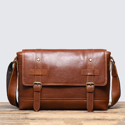 Bolsa de Cuero Vintage para Hombre - Gran Capacidad