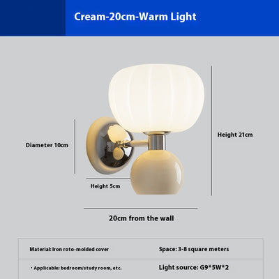 Lámpara de Pared Estilo Crema para Dormitorio y Pasillo - Image 6