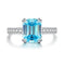 A noiva encomendou um anel de diamante lapidação pagode Azul Diamond No 5