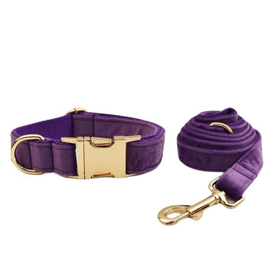 Collar de Mascota en Terciopelo con Cuerda de Tracción - Image 15