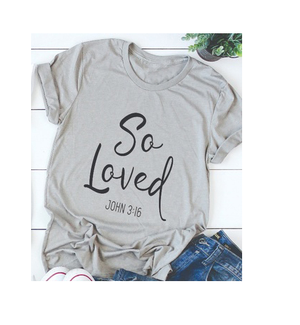 Playera SO LOVED con Alfabeto Inglés para Hombre y Mujer - Image 2