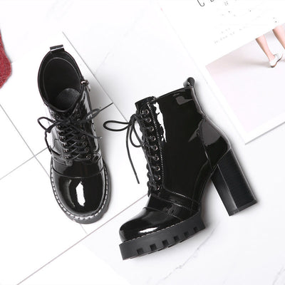 Botines para Mujer Tacón Grueso Primavera Otoño
