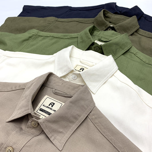 Camisa Retro Japonesa de Lino y Algodón de Manga Corta con Dobladillo Plano - Image 14