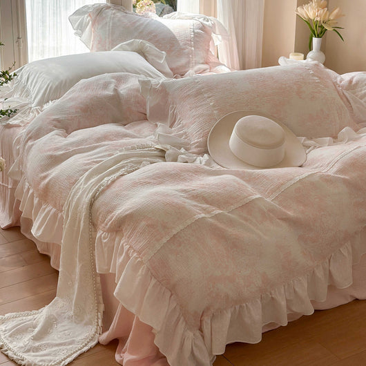 Juego de Cama 4 Piezas Gasa Algodón Arrugada Premium - Image 11