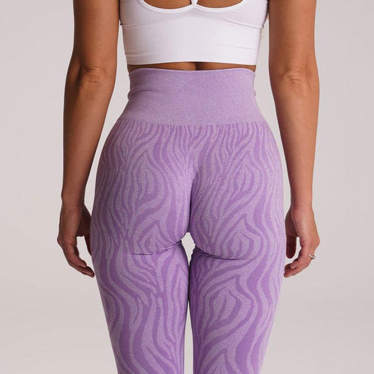 Pantalones de Yoga Estampado Cebra en Nylon para Deportes Outdoor - Image 8