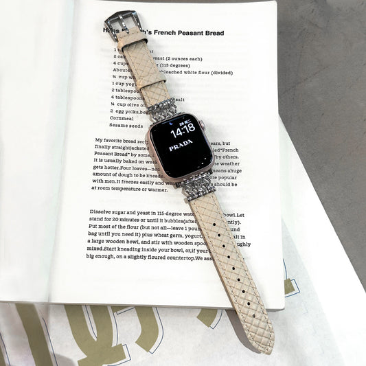 Reloj Mujer Correa Cuero Genuino Diseño Diamante Clásico