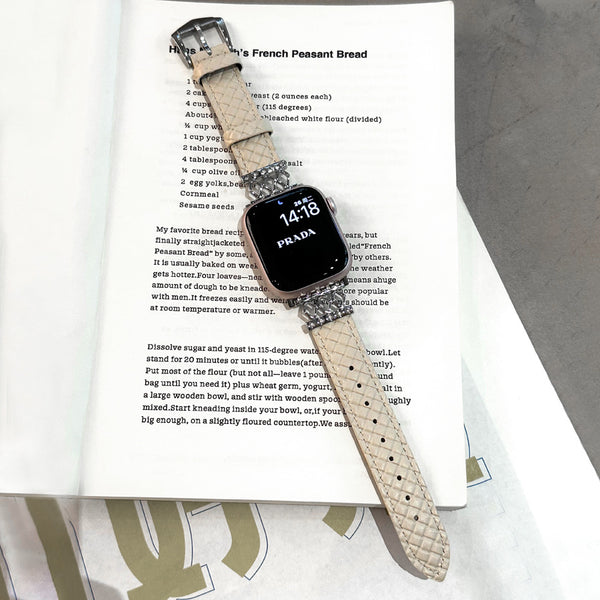 Reloj Mujer Correa Cuero Genuino Diseño Diamante Clásico
