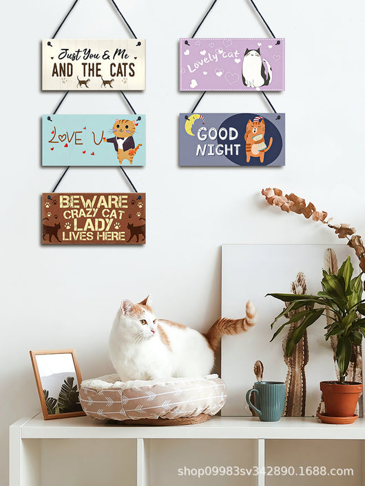 Colgante Vintage de Madera para Gatos - Accesorio Elegante para Mascotas - Image 27