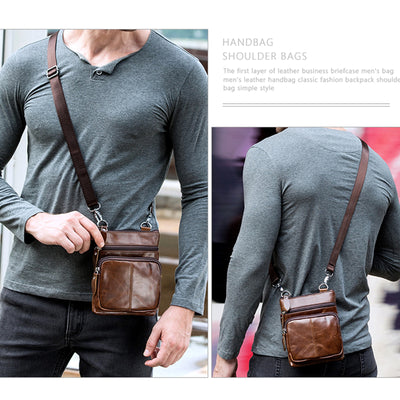 Bolsa Bandolera de Cuero Genuino para Hombre - Estilo Casual - Image 3