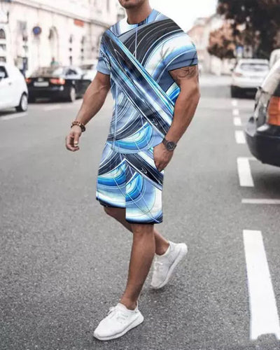 Traje Suelto de Manga Corta 3D para Hombre - Diseño Moderno y Versátil - Image 2