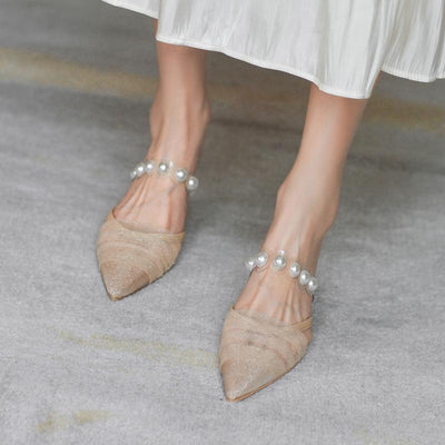 Sandalias y Pantuflas Transpirables de Malla Perlada
