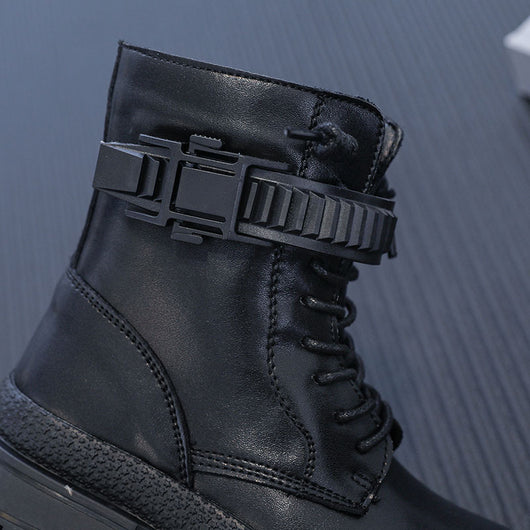 Botas Martin Infantiles de Cuero - Estilo Clásico Punta Redonda - Image 3