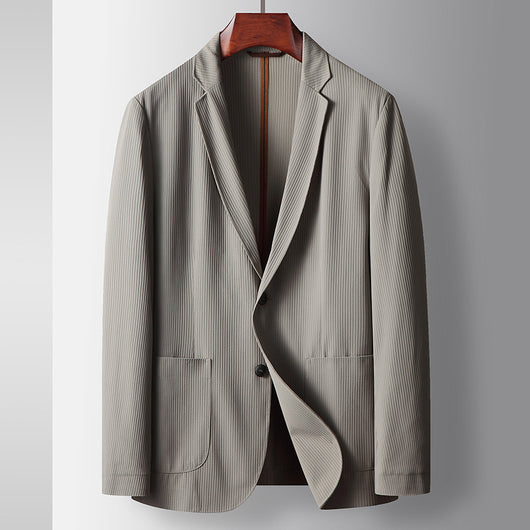 Blazer Ejecutivo Elástico de Color Liso para Hombre - Image 3