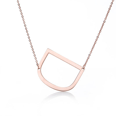 Collar Inicial Acero Inoxidable Chapado en Oro Rosa - Image 32