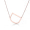 Fabulous Rose Dorado Plated Stainless Steel Initial Letter Pendant Necklace Rose Dorado D