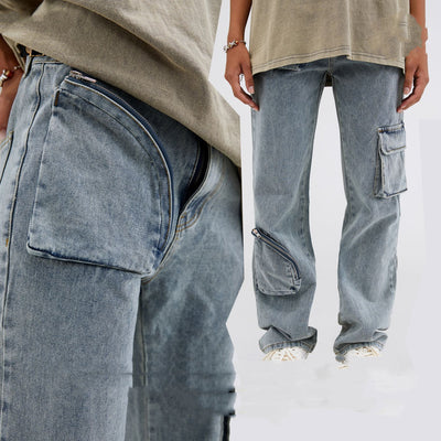Jeans Casuales Holgados de Corte Recto para Hombre - Image 4