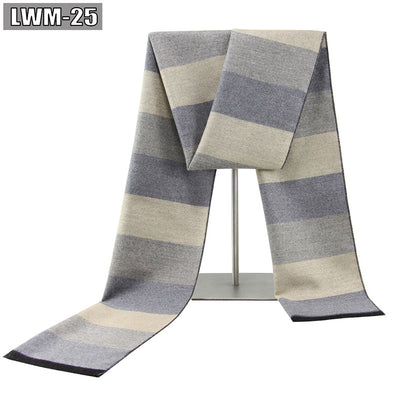Bufanda de Cachemira Cuadros Hombre Estilo Europeo para Otoño e Invierno - Image 29