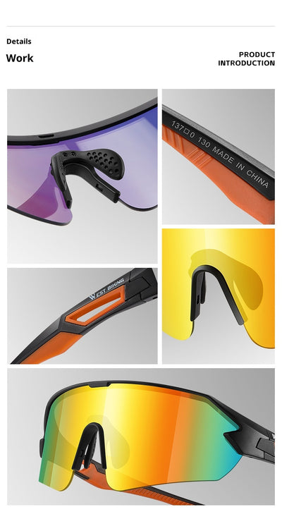 Gafas de Ciclismo Marco Grande Lentes de Color Protección Contra el Viento - Image 22