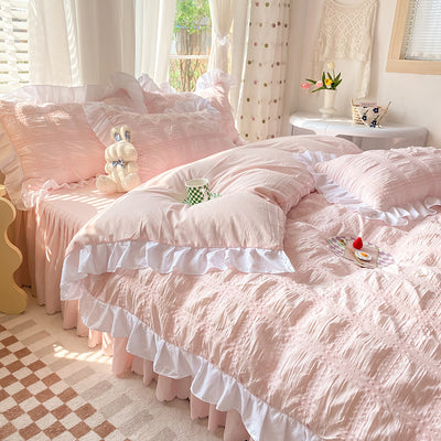 Juego de Cama Completo de 4 Piezas en Colores Sólidos - Image 16