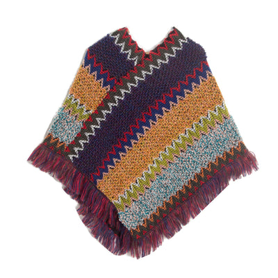 Poncho Navideño Étnico Rojo para Mujer - Image 10
